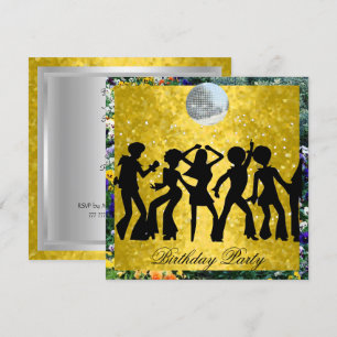 Invitation Fête d'anniversaire Disco 70's Rétro 2