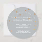 Invitation Fête d'anniversaire Disco | Disco Dance Party Circ (Dos)