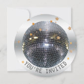 Invitation Fête d'anniversaire Disco | Disco Dance Party Circ (Devant)