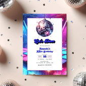 Invitation Fête d'anniversaire Disco Retro