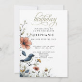 Invitation Fête d'anniversaire d'observateurs d'oiseaux (Devant)