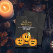 Invitation Fête d'anniversaire d'Orange Citrouille