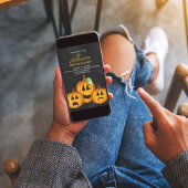 Invitation Fête d'anniversaire d'Orange Citrouille