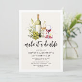 Invitation Fête d'anniversaire Double Wine Joint (Debout devant)