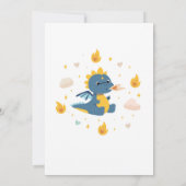 Invitation Fête d'anniversaire Dragon Blue Fire Dragons Garço (Dos)