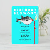 Invitation Fête d'anniversaire drôle (Debout devant)