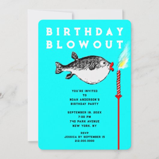 Invitation Fête d'anniversaire drôle (Devant)