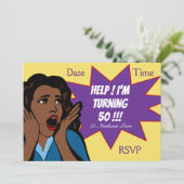 Invitation Fête d'anniversaire drôle d'art de bruit (Debout devant)