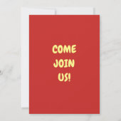 Invitation Fête d'anniversaire drôle de chat noir (Dos)