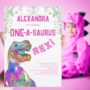 Invitation Fête d'anniversaire du 1er anniversaire du dinosau