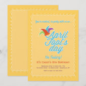 Invitation Fête d'anniversaire du 1er avril (Devant / Derrière)