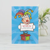 Invitation Fête d'anniversaire du 1er avril (Debout devant)