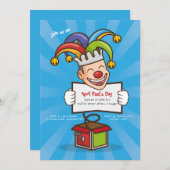 Invitation Fête d'anniversaire du 1er avril (Devant / Derrière)