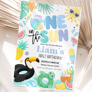 Invitation Fête d'anniversaire du 1er de One In The Sun