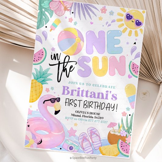 Invitation Fête d'anniversaire du 1er soleil