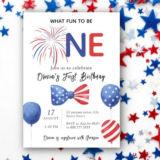 Invitation Fête d'anniversaire du 4 juillet