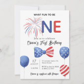 Invitation Fête d'anniversaire du 4 juillet (Devant)