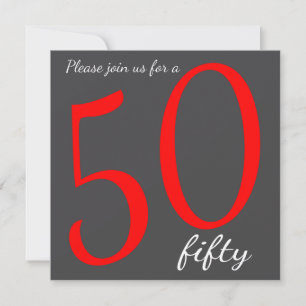 Invitation Fête d'anniversaire du 50e anniversaire de la fête