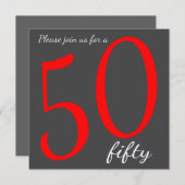 Invitation Fête d'anniversaire du 50e anniversaire de la marq (Devant / Derrière)