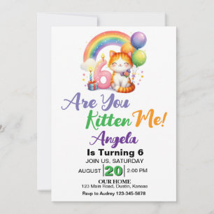 Invitation Fête d'anniversaire du 6ème anniversaire du petit