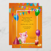 Invitation Fête d'anniversaire du barbecue (Devant / Derrière)