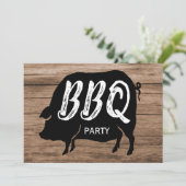 Invitation Fête d'anniversaire du barbecue (Debout devant)