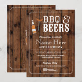 Invitation Fête d'anniversaire du barbecue Cheers & Beers 30e (Devant / Derrière)