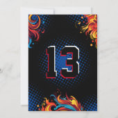 Invitation Fête d'anniversaire du baseball (Dos)