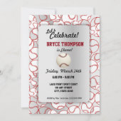 Invitation Fête d'anniversaire du baseball (Devant)