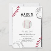 Invitation Fête d'anniversaire du baseball (Devant)