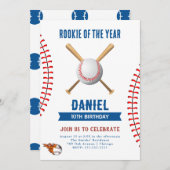 Invitation Fête d'anniversaire du baseball (Devant / Derrière)