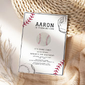 Invitation Fête d'anniversaire du baseball