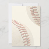 Invitation Fête d'anniversaire du baseball vintage (Dos)