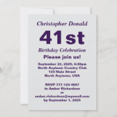 Invitation Fête d'anniversaire du berger allemand papa (Dos)