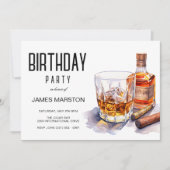 Invitation Fête d'anniversaire du Bourbon et du Cigar (Devant)