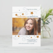 Invitation Fête d'anniversaire du cadre photo Star (Debout devant)