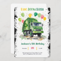 Fête d'anniversaire du camion-poubelle