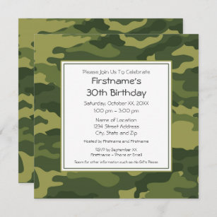 Invitations Faire Part Cartes Anniversaire Militaire Zazzle Be