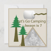 Invitation Fête d'anniversaire du camping (Devant)