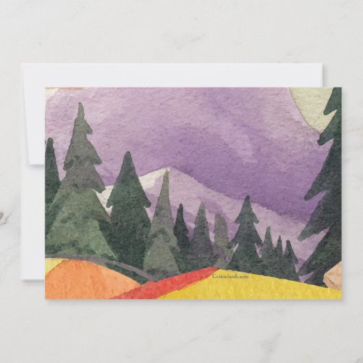 Invitation Fête d'anniversaire du camping (Dos)