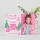 Invitation Fête d'anniversaire du camping (Debout devant)