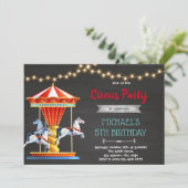 Invitation Fête d'anniversaire du carnaval (Debout devant)