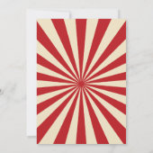 Invitation Fête d'anniversaire du Carnaval du Cirque vintage (Dos)