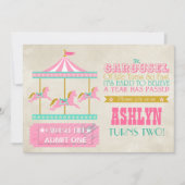 Invitation Fête d'anniversaire du carrousel (Devant)