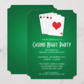 Invitation Fête d'anniversaire du casino (Devant / Derrière)