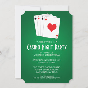 Invitation Fête d'anniversaire du casino