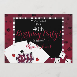 Invitation fête d'anniversaire du casino