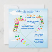 Invitation Fête d'anniversaire du cerf-volant (Devant)