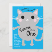 Invitation Fête d'anniversaire du chat (Devant)