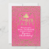 Invitation Fête d'anniversaire du CHÂTEAU ROSE ET OR de la PR (Devant)